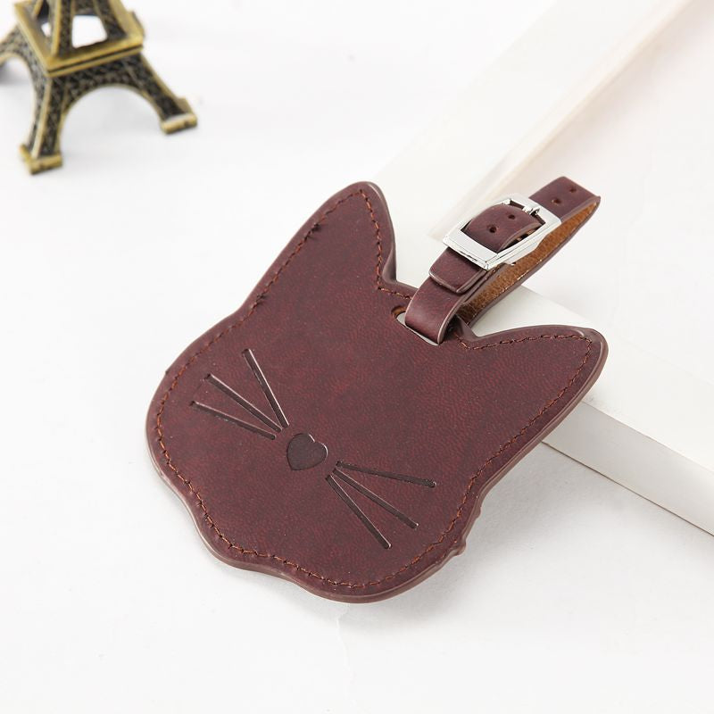 Pawsome Cat Luggage Tag - Stylish Vegan Leather Travel Accessory for Cat Lovers - Rosetta Creative Boutique